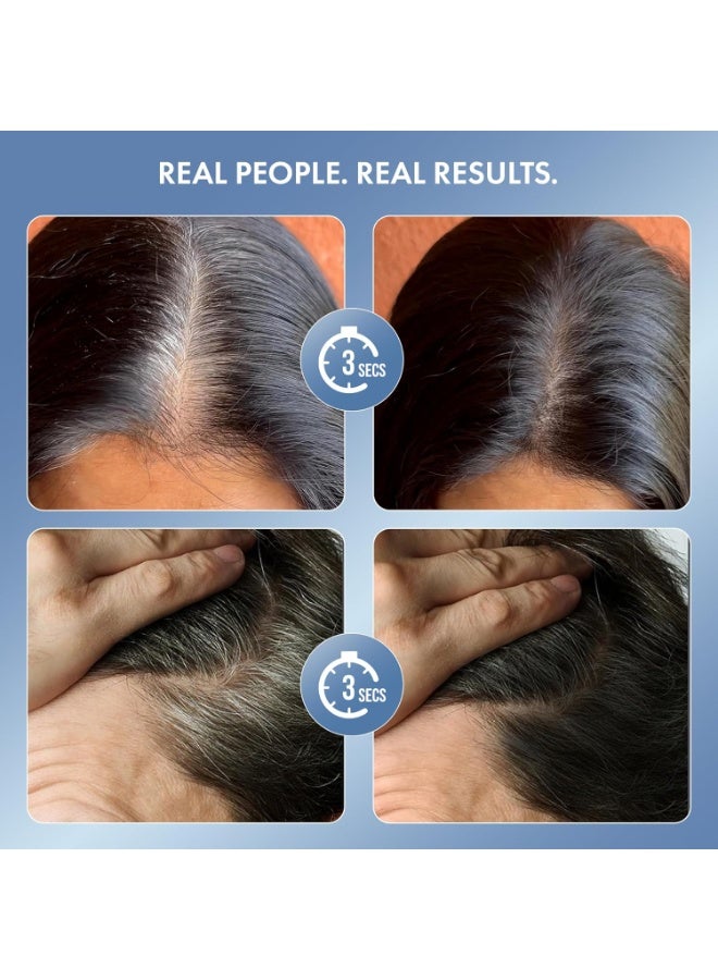 ثريفيكو بودرة ثرايف كو لتغطية جذور الشعر باللون الأسود الطبيعي | تغطي الشيب والفراغات في فروة الرأس فورًا | تركيبة غير لاصقة وسهلة الاستخدام | بتقنية هايابليكس™ المقاومة للتكسر | بودرة لتغطية الشعر، 4 غرام (عبوة من قطعتين) - Image 4